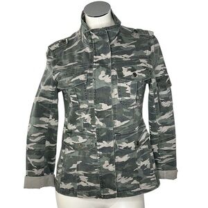 NWOT KENSIE Jeans Camo Stretch Military Utility Jacket Women's Size M